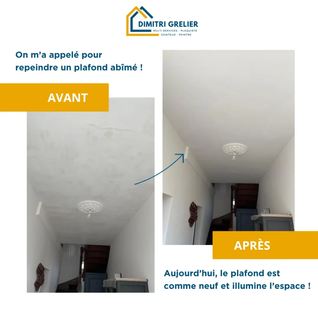 🎯 Chantier terminé : un plafond remis à neuf !